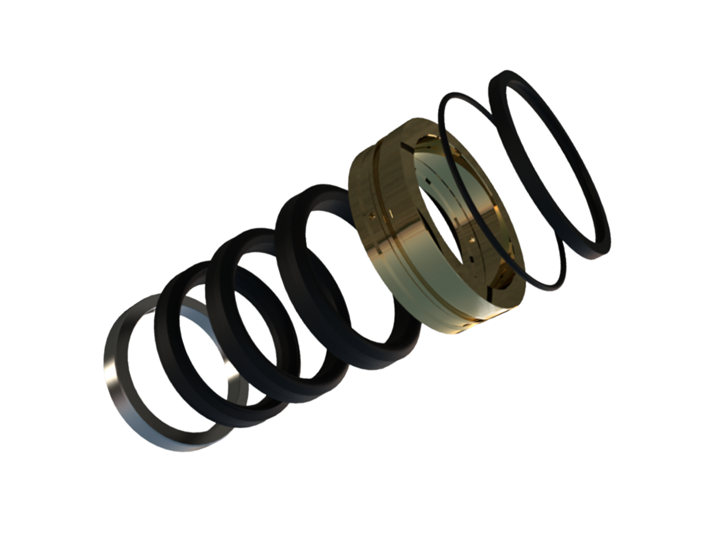 可调节或非调节的头环型压力盘根