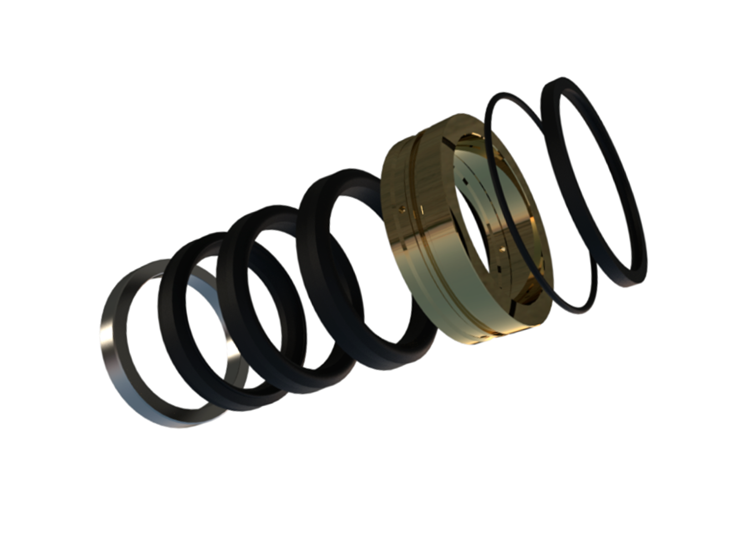 可调节或非调节的头环型压力盘根