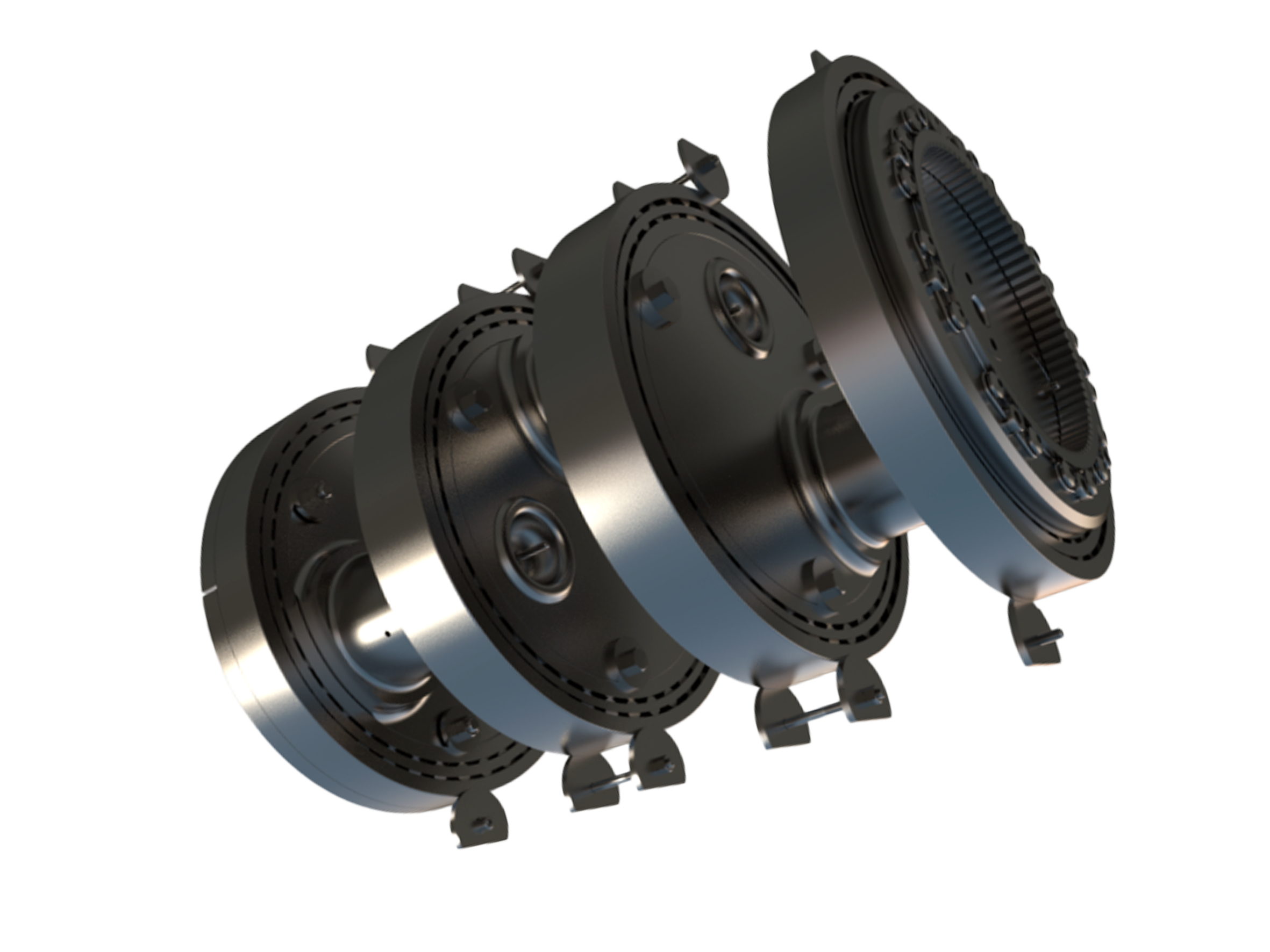 曲轴：锻钢，四道主轴承，轴承型式：滚柱轴承